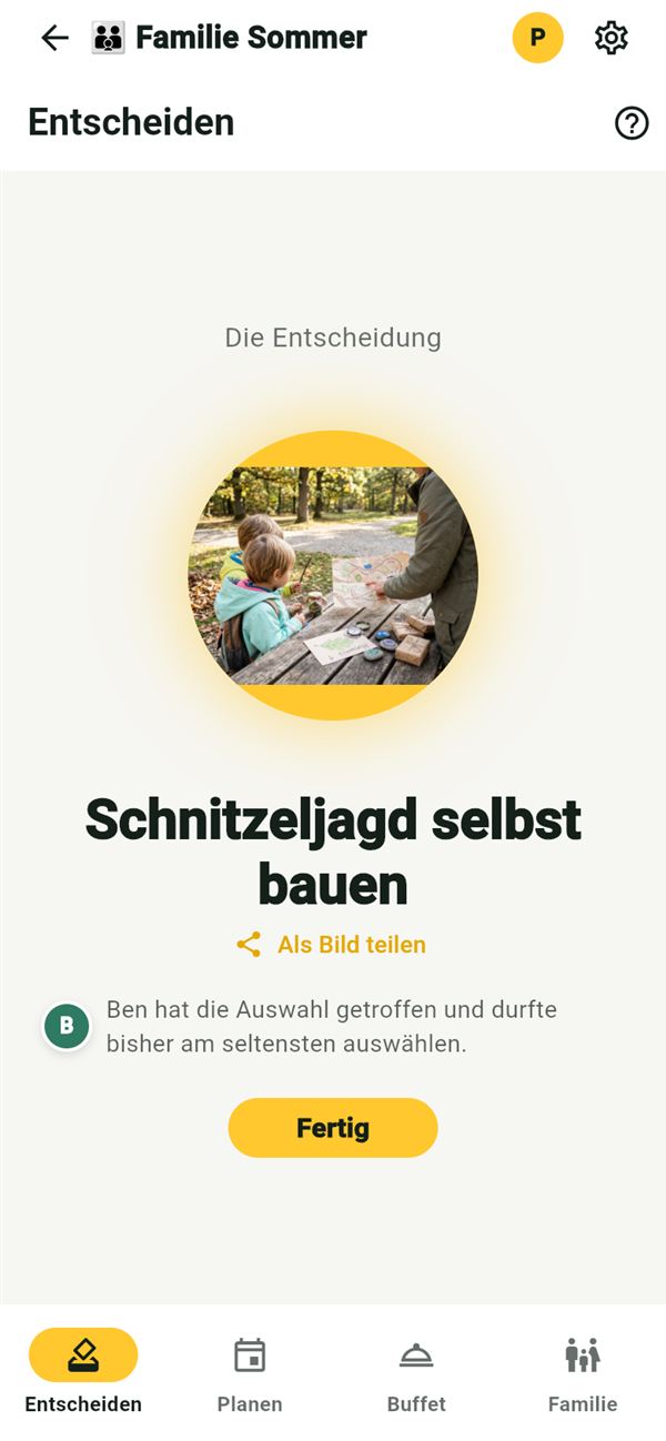 Snackn: Die Entscheidung der Familie, Schnitzeljagd